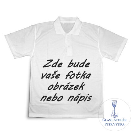 Polokošile SPORT - bílá - potisk vlastního motivu