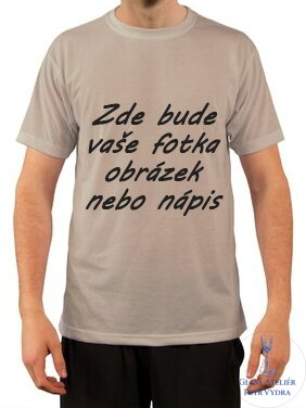 Tričko s krátkým rukávem Unisex - béžová - potisk vlastního motivu