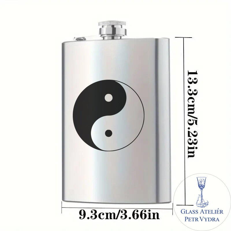 Placatka s motivem jing jang - Gravírování do kovu Placatka s motivem jing jang - Gravírování do kovu