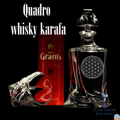 Quadro whisky karafa - motiv Květ života