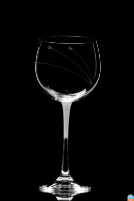 6x Sklenice na víno (450 ml) - jemný motiv