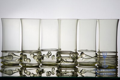 6x Sklenice z historického skla (380 ml) 1265/6 