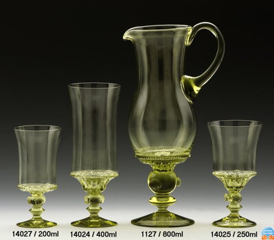 Historické sklo 2x- sklenice víno 14025/250ml