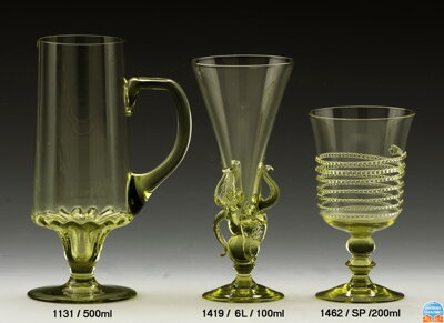 Historické sklo 2x- sklenice víno 1462/SP/200ML