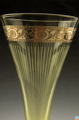 Historické sklo 2x- sklenice šampus 1419/PT/20,5 cm