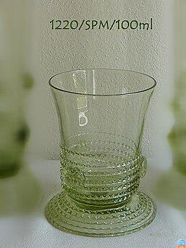 Historické sklo - 2x sklenice likér 1220/SPM/100 ml