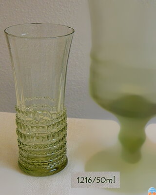 Historické sklo - 2x sklenice likér 1216/50 ml