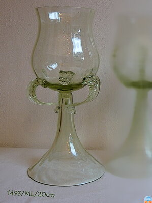 Historické sklo 2x- sklenice víno 1493/ML20cm