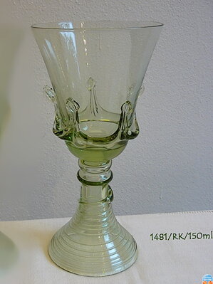 Historické sklo 2x- sklenice víno 1482/RK/150 ml
