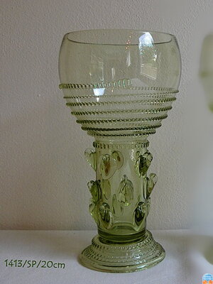 Historické sklo 1x- sklenice víno 1413/SP/20 cm