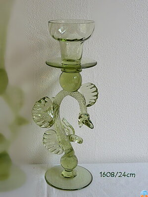 Waldglas  - Kerzenhalter - 1608/24 cm
