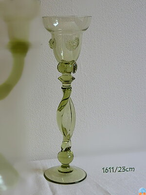 Svícen z historického skla - 1611/23 cm