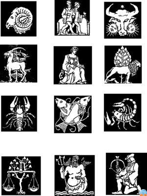 Ukázka motivů horoskopů
