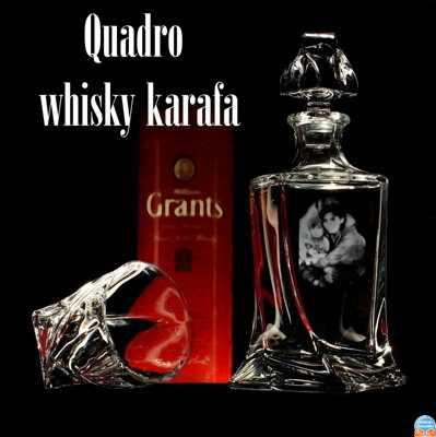   1x Quadro whisky Decanter mit Ihrem Foto