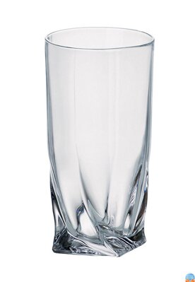 6x Quadro Long drink Gläser [ Kristallglas ]