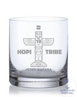 Firmengeschenk - Whiskyglas mit eigenem Logo, Text (320 ml)