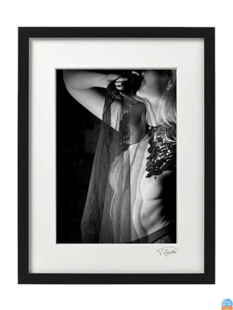 Umělecká fotografie Akty - Stíny (černý rám)