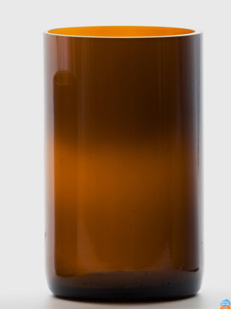 2ks Eko pohára (z fľaše šampusu) veľká hnedá (13 cm, 6,5 cm)
