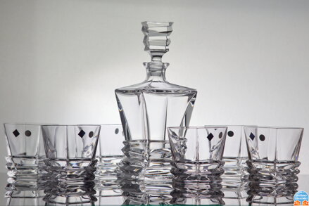 Whisky-Set Rocky 1x Karaffe + 6x Glas mit 7x Monogramm