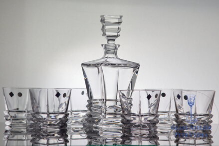 Whisky-Set Rocky 1x Karaffe + 6x Glas mit 7x Monogramm