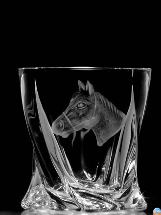 6x Quadro whisky (350 ml) - motiv koně