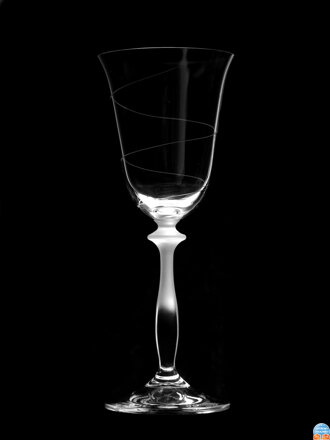  6x Wine Gläser Helix Motiv - Hand graviertes Glas Kristall
