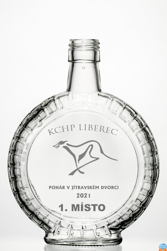 Športová trofej - Fľaša Slivovice (vlastný text, logo) 0,35 l