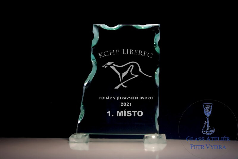 Sportovní trofej - Plaketa atyp (vlastní text, logo) 13 cm