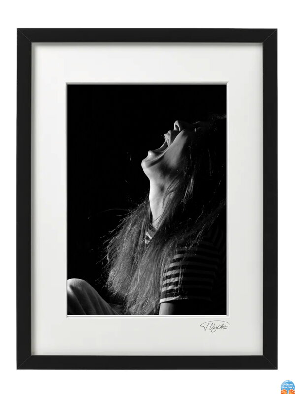Künstlerisches Schwarz-Weiß-Foto - Emotionen (schwarzer Rahmen)