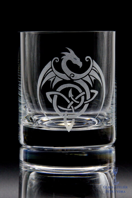 2x Sklenice Whisky (280 ml) - motiv Keltský drak 2x Sklenice Whisky (280 ml) - motiv Keltský drak