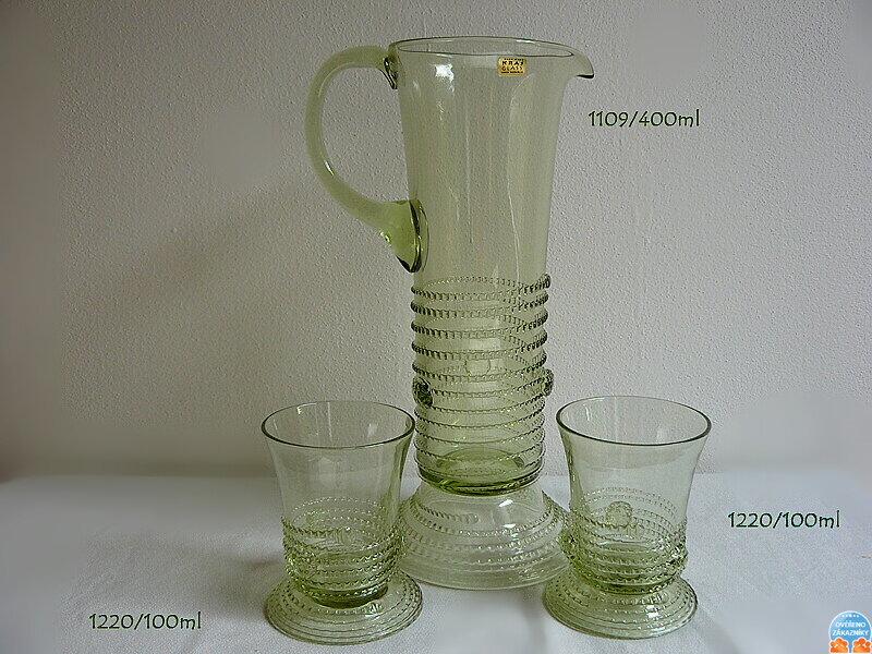 Waldglas - Krug mit 6x Gläser  - 1x 1109/400 ml a 6x 1220/100 ml