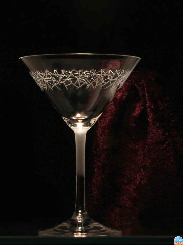 12x Martini-Gläser - Abstraktes Motiv