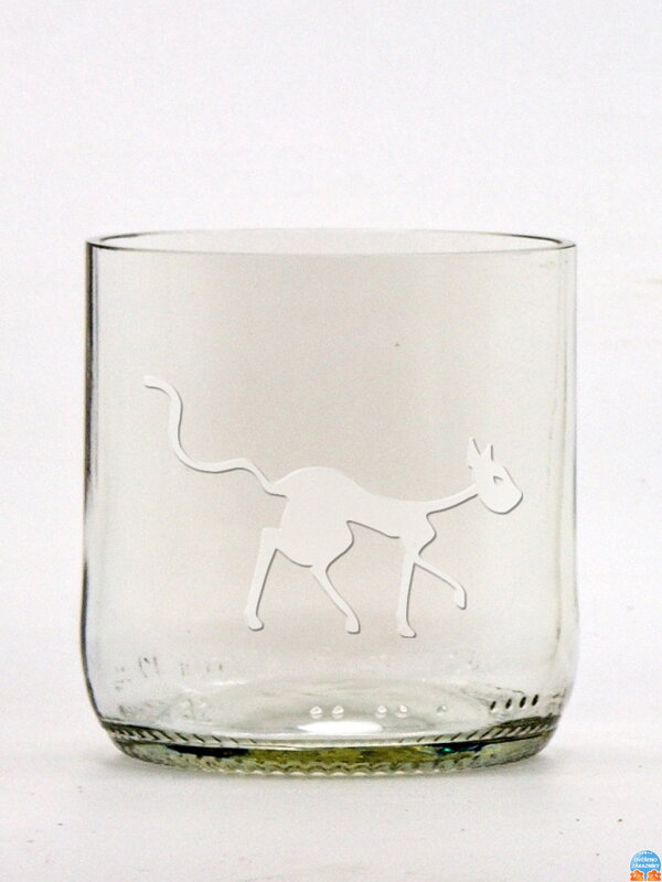 2ks Eko sklenice (z lahve od piva) malá čirá (7 cm, 6,5 cm) Tim Burton