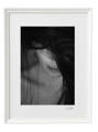Umělecká černobílá fotografie - Chmury (bílý rám)