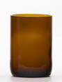 2ks Eko sklenice (z lahve od piva) střední hnědá (10 cm, 6,5 cm)