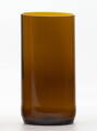 2ks Eko sklenice (z lahve od piva) velká hnědá (13 cm, 6,5 cm)