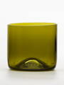 2ks Eko sklenice  (z lahve od vína) mini olivová (7 cm, 7,5 cm)