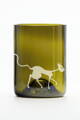 2x Sklenice z recyklovaného skla - antik malá (250 ml) motiv Kočka Tim Burton 