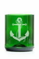 2x Sklenice z recyklovaného skla –  zelená malá (250 ml) motiv Kotva