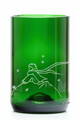 2x Sklenice z recyklovaného skla – zelená velká (400 ml) motiv Malý princ na planetce + dárková krabice