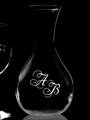 Decanter for wine with monogramm