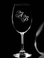 12x Wine glasses with monograms - 350 ml