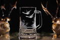 Pint with a flying goose - glass beer