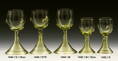 Historické sklo 2x- sklenice víno 1444/M/19CM