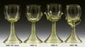 Historické sklo 2x- sklenice víno 1445/ML/22cm