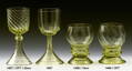 Historické sklo 2x- sklenice víno 1446/OPT/14CM