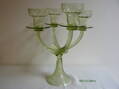 Candlestick of historical glass - 1612/4/28 cm