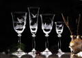 Set von gravierten Gläser Angela 24 x Glas [ Bohemia   Kristallglas ] - Jagd Thema
