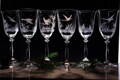 6x Wine Gläser  Angela 250 ml - Jagdthema - Hand graviertes Glas