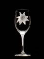 6x Weinglas Thun 250 ml - Edelweiß Motiv - Hand graviertes Glas